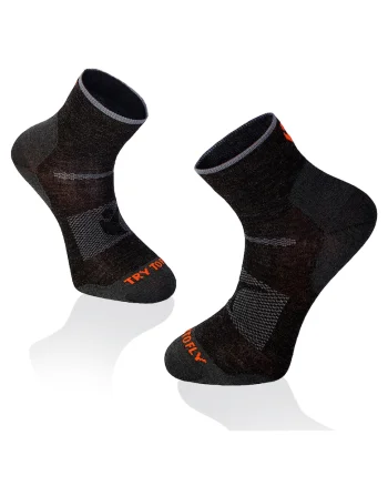 Sosete scurte pentru turism montan, LIGHT HIKING ANKLE SOCKS Antracit