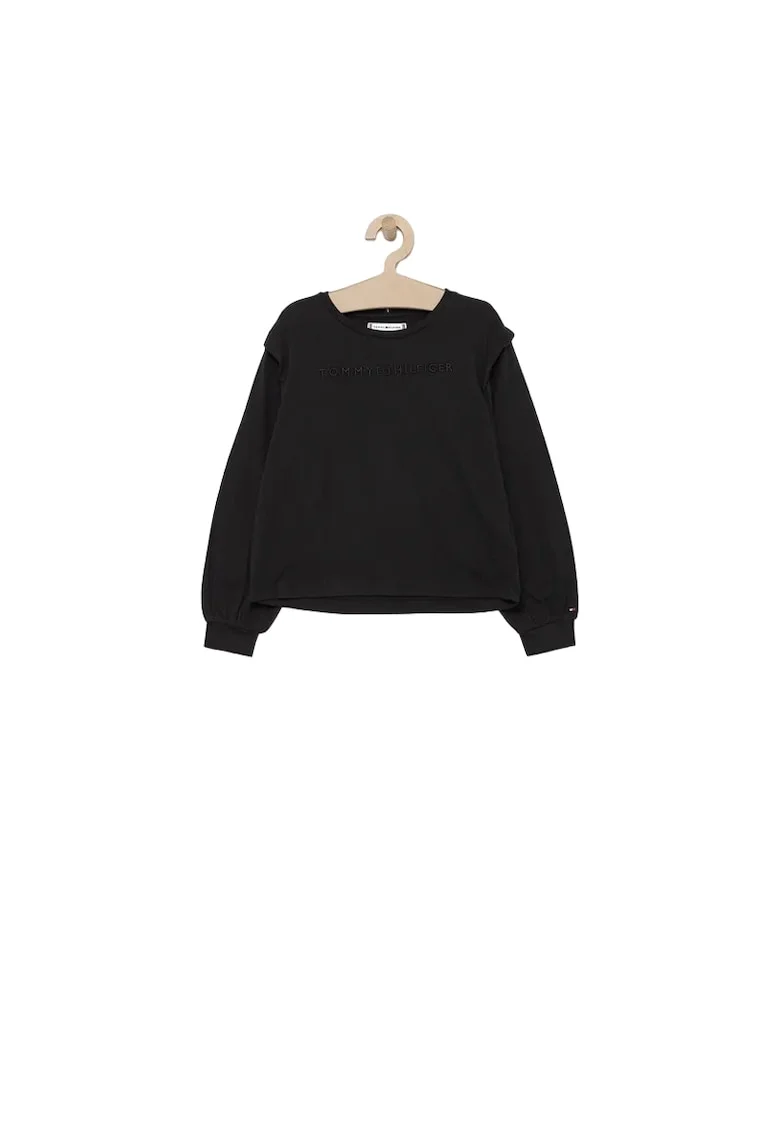 Bluza sport pentru fete,  Bumbac/Poliester, 74 cm, Negru