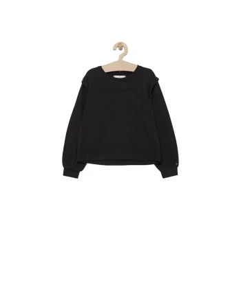 Bluza sport pentru fete,  Bumbac/Poliester, 74 cm, Negru