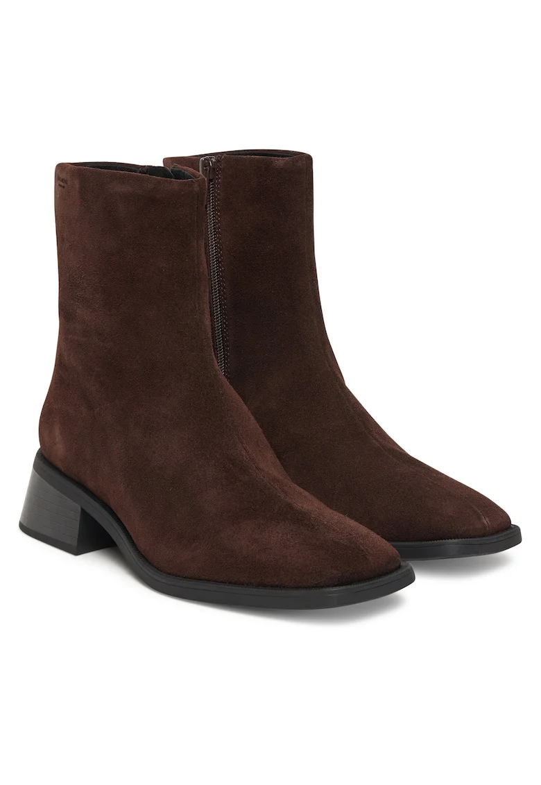 Botine dama 5217-240-31,  Piele naturala, Maro
