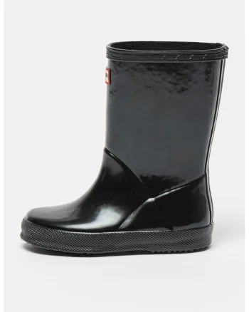 Cizme de ploaie cu aspect lucios Classic, Negru