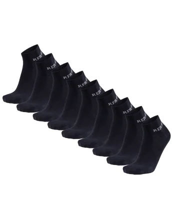 Set de sosete scurte unisex - 9 perechi, Negru