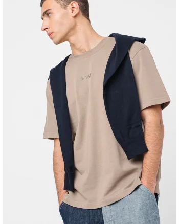 Tricou din bumbac cu logo, Kaki
