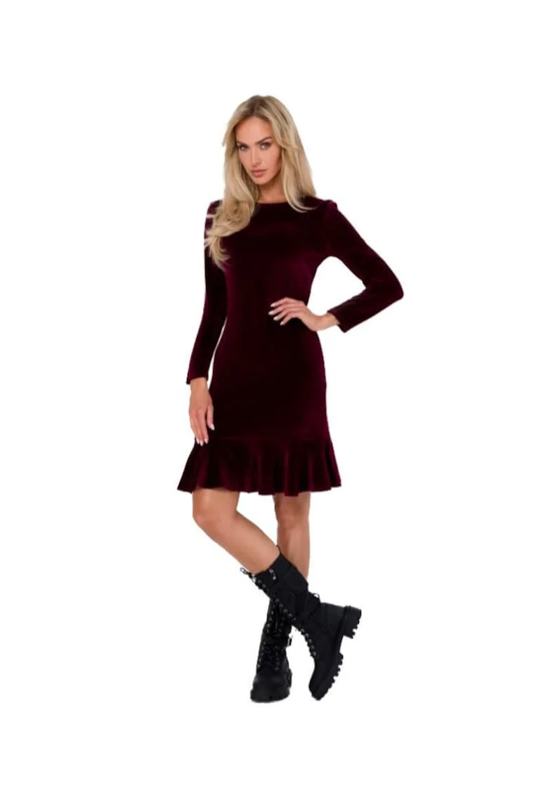 Rochie mini dama, Made of Emotion, Kadiatou, Burgundia,