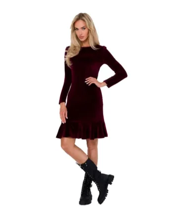 Rochie mini dama, Made of Emotion, Kadiatou, Burgundia,