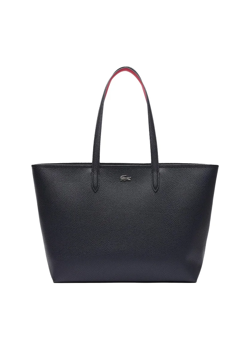 Geanta shopper din piele ecologica cu aspect texturat Anna Petit, Albastru inchis