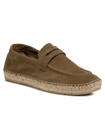 Espadrile barbati,  Piele naturala, Verde