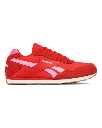 Pantofi sport dama,  GLIDE LOW, confortabili, rosu, piele naturala si textil,