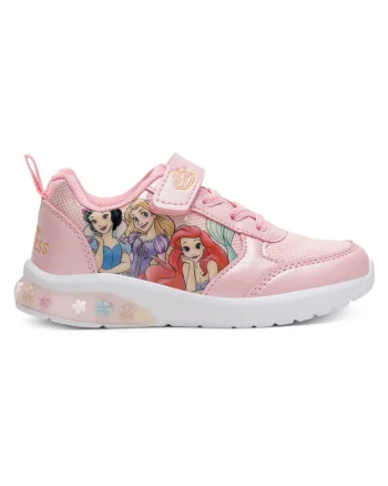 Pantofi sport copii,  roz, material sintetic, cu LED-uri