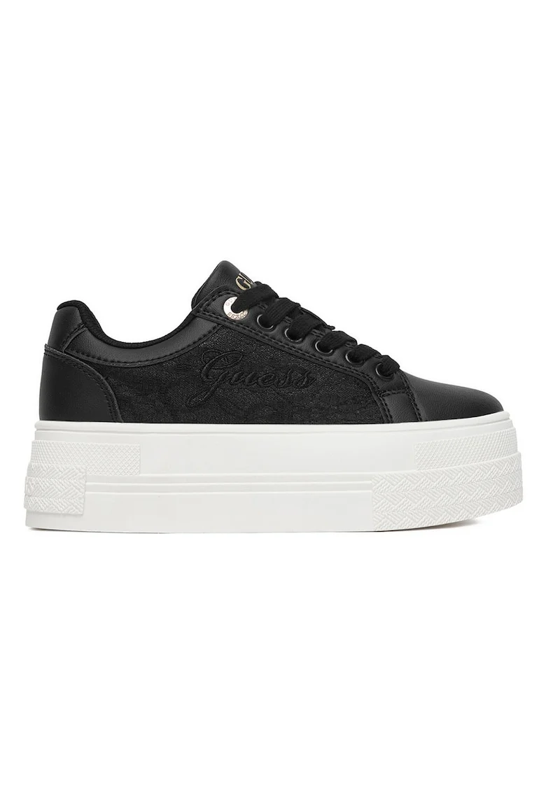 Pantofi sport copii,  sneakers, negru, sintetic