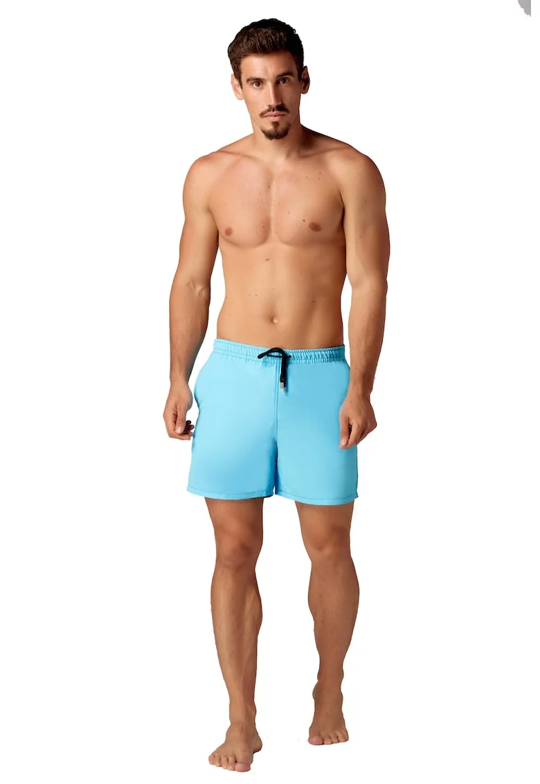 Sort de baie barbati BHB11, Albastru aquamarin