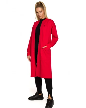 Blazer de dama  Cu fermoar, Bumbac, Elastan, Rosu