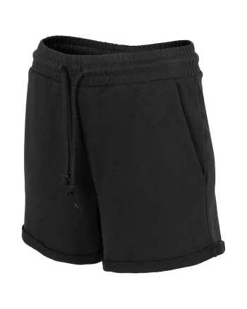 Pantaloni scurti sport dama HOL22-SKDD602,  Bumbac/Poliester, Negru,