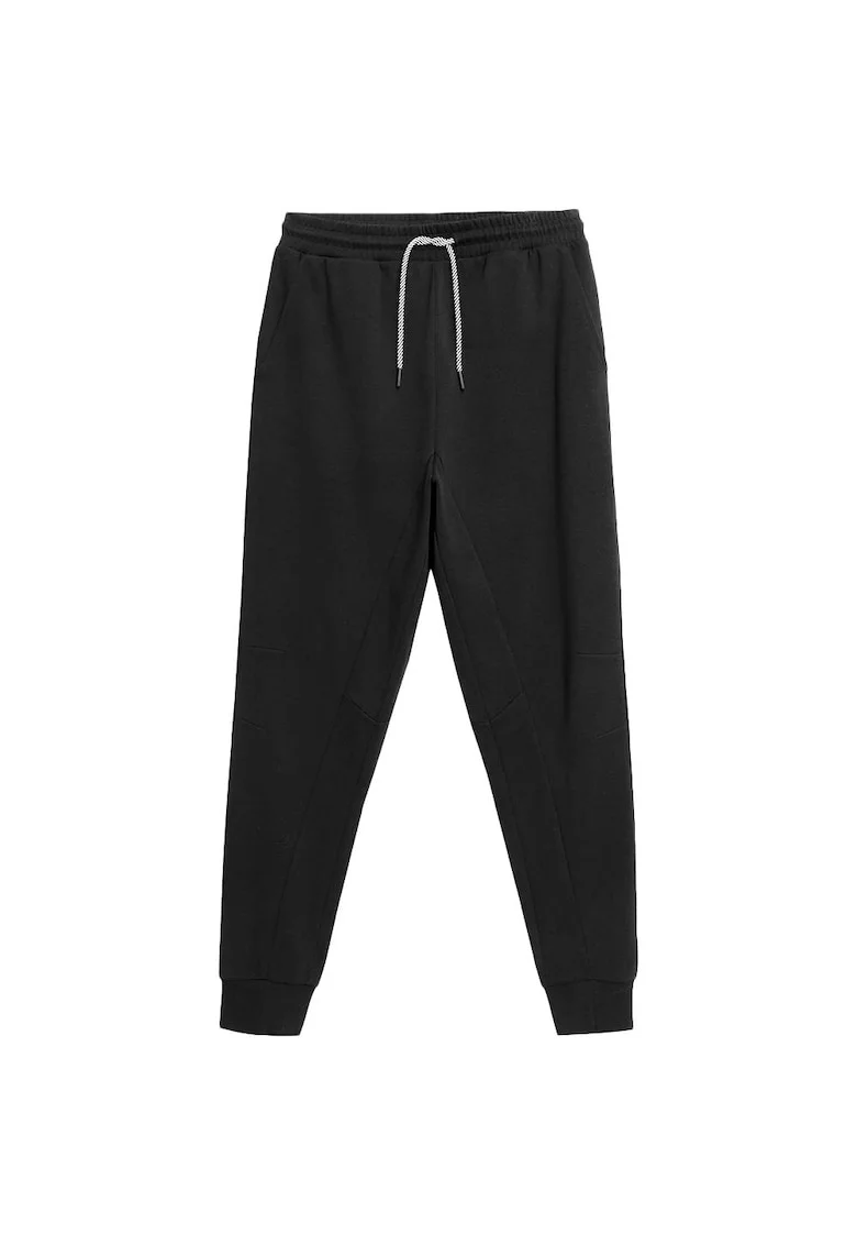 Pantaloni sport barbati  OTHSS23TTROM191, talie elastica, bumbac/poliester, negru,