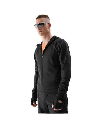 Jacheta de ciclism  barbati, impermeabila, respirabila, neagra, poliester-elastan,