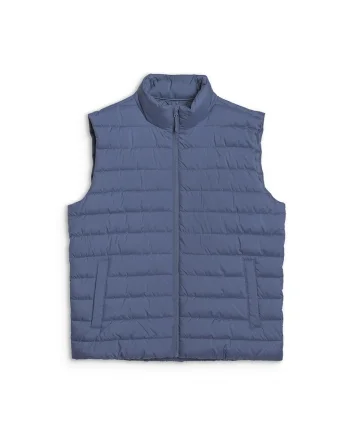 Vesta sport  puf sintetic, guler inalt, bleumarin