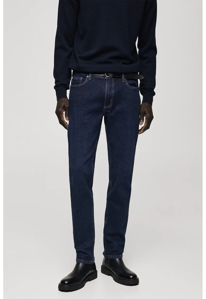 Blugi slim fit Jan, Albastru inchis