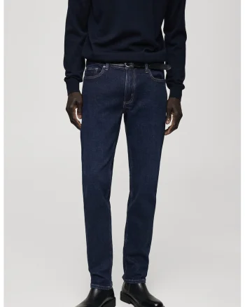 Blugi slim fit Jan, Albastru inchis