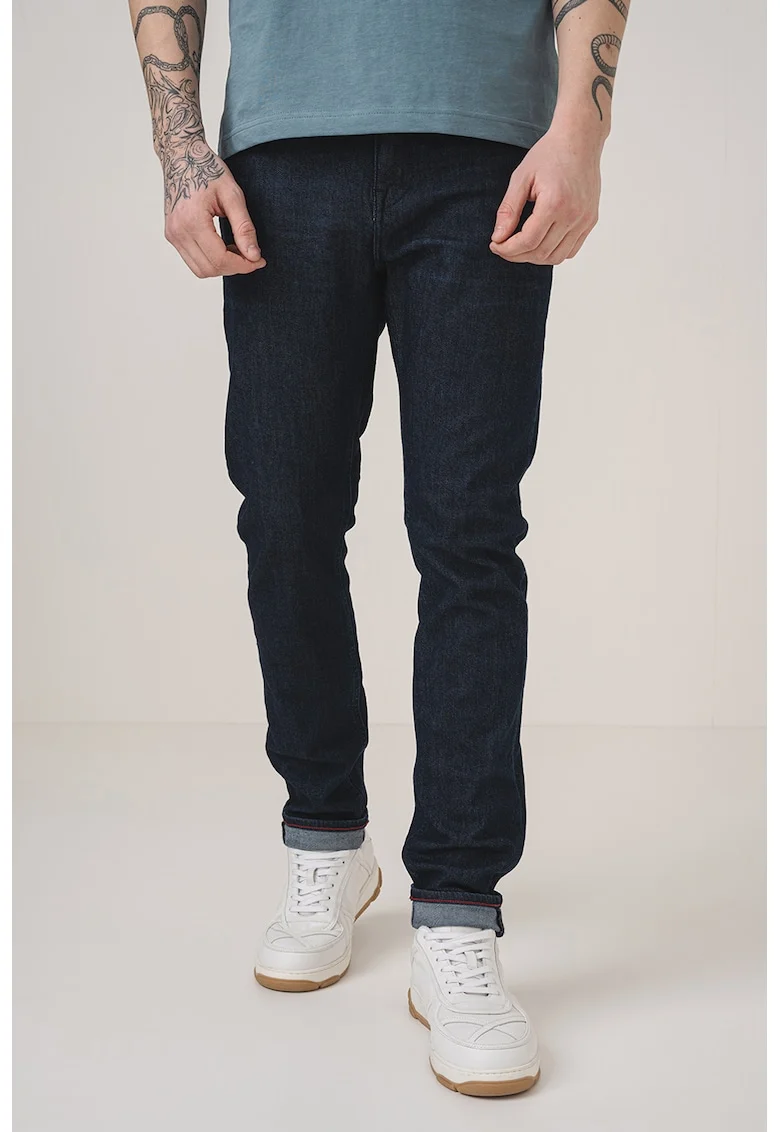 Blugi regular fit cu talie medie, Bleumarin