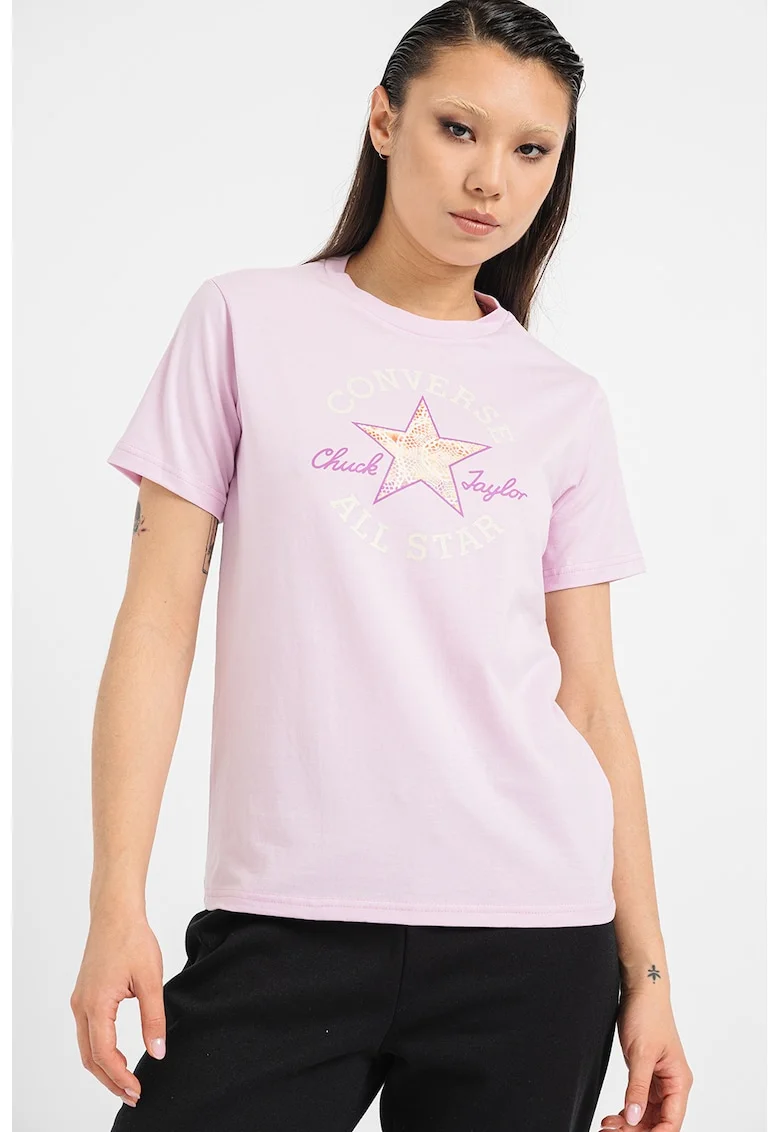 Tricou cu decolteu la baza gatului Chuck Taylor, Roz
