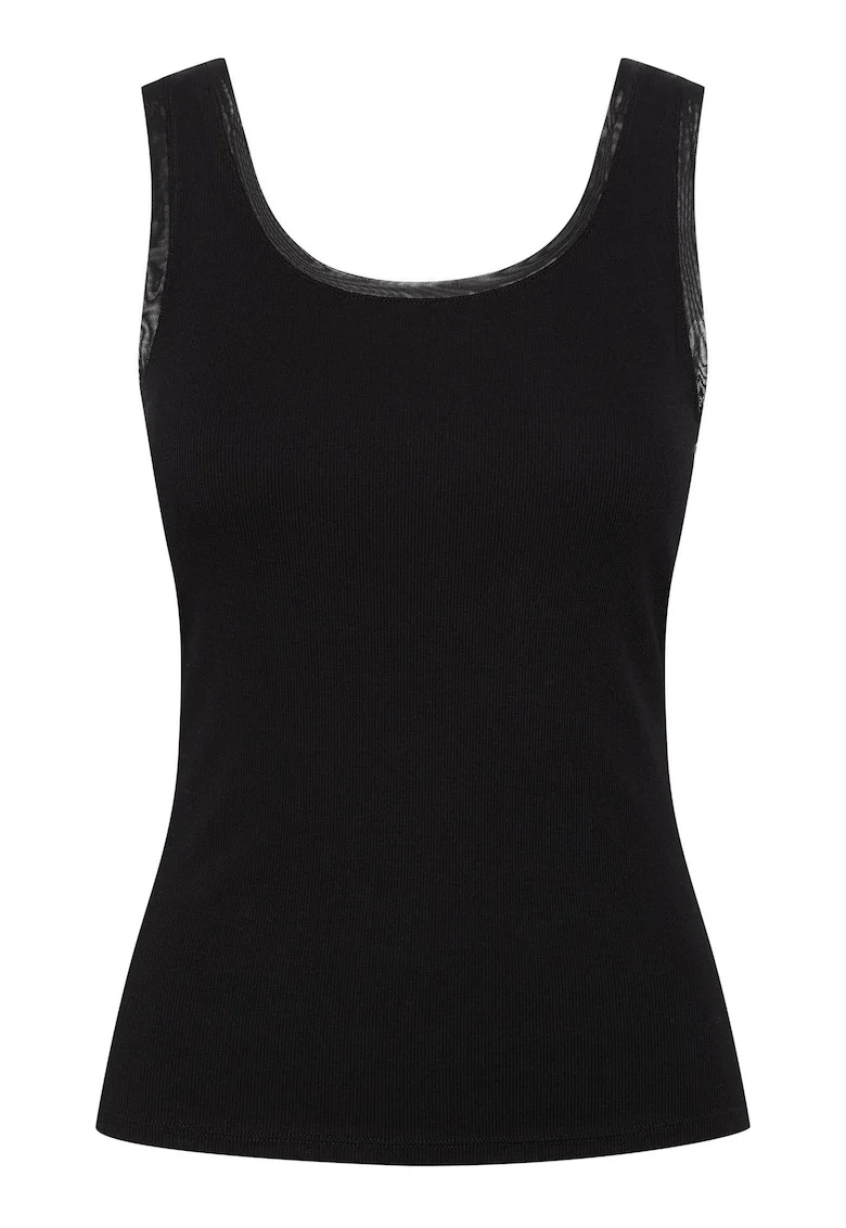 Top dama basic Clear, Negru