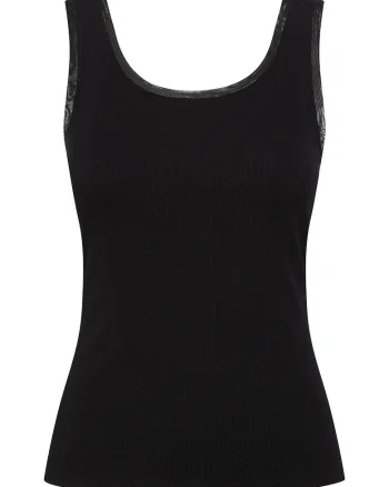Top dama basic Clear, Negru