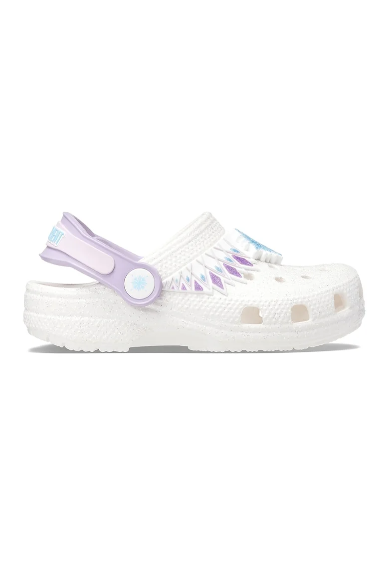 Saboti slingback Frozen, Alb/Lila