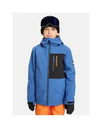Geaca de snowboard copii,  poliester, albastru