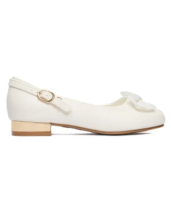 Pantofi cu toc fete  alb, Alb
