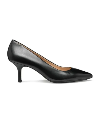 Pantofi din piele cu toc stiletto Kleopy, Negru