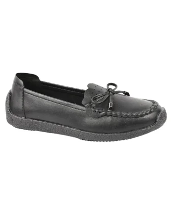 Pantofi casual, dama, FORMAZIONE, GA 2315 negru, piele naturala, Negru