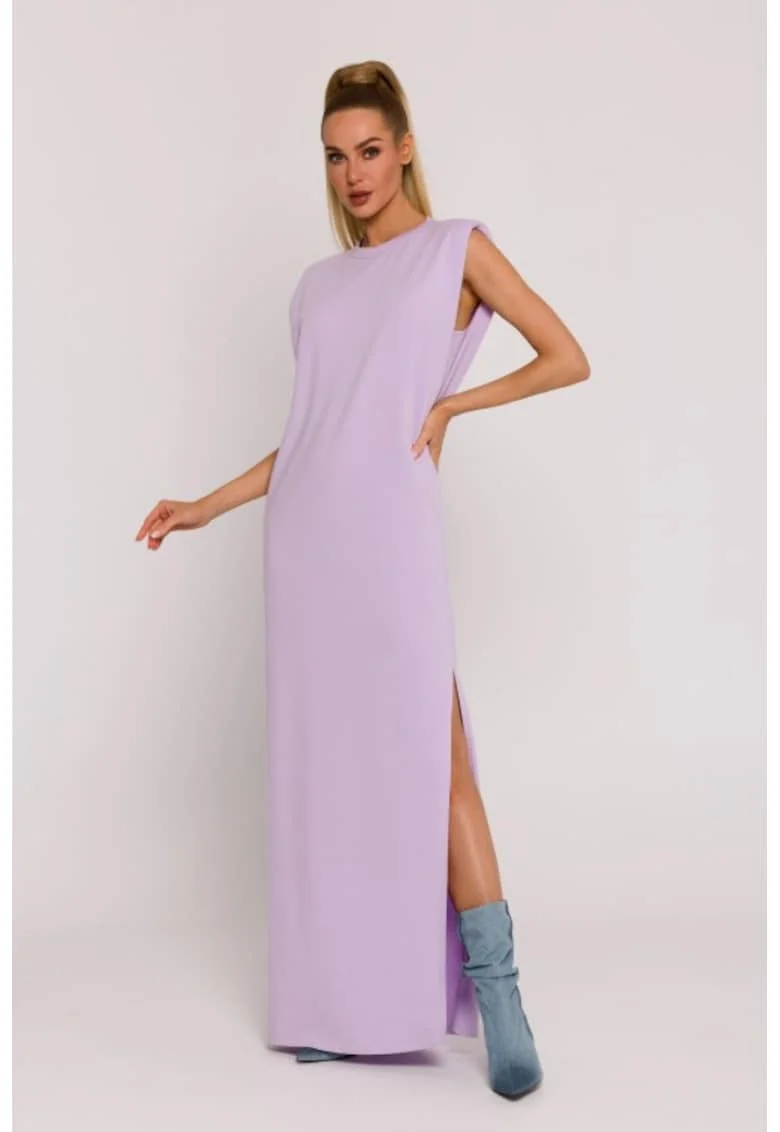 Rochie maxi cu pernute la umeri