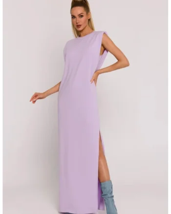 Rochie maxi cu pernute la umeri