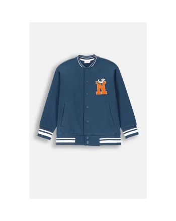Bluza sport cu buzunare oblice, Albastru