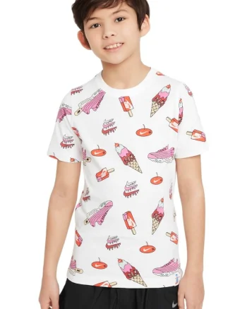 Tricou cu model si decolteu la baza gatului, Alb