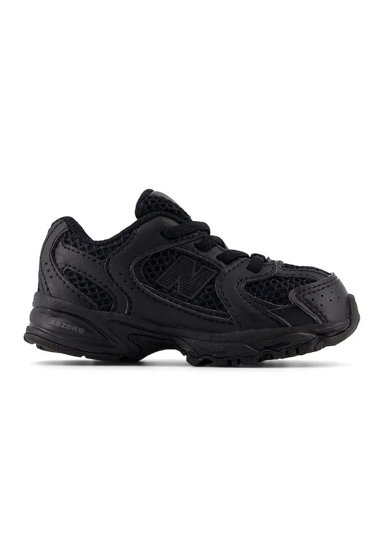 Pantofi sport cu insertii din plasa, Negru