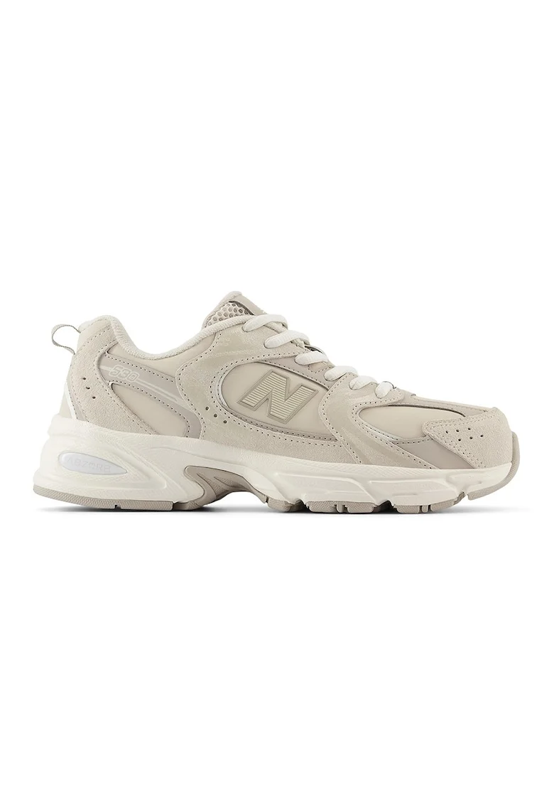 Pantofi sport 530 Bungee cu straturi exterioare din piele intoarsa, Bej deschis