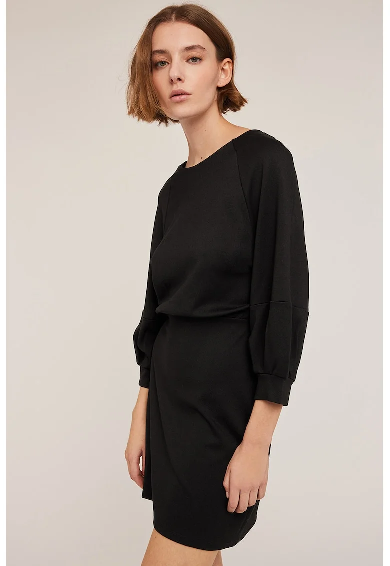 Rochie mini cu maneci lungi, Negru