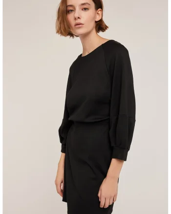 Rochie mini cu maneci lungi, Negru
