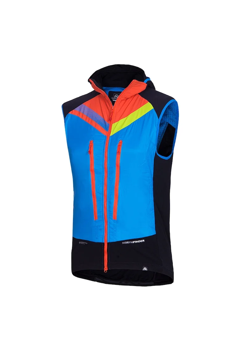 Men's ski-touring hybrid vest Polartec® Alpha® VHAN 2, Negru/Albastru
