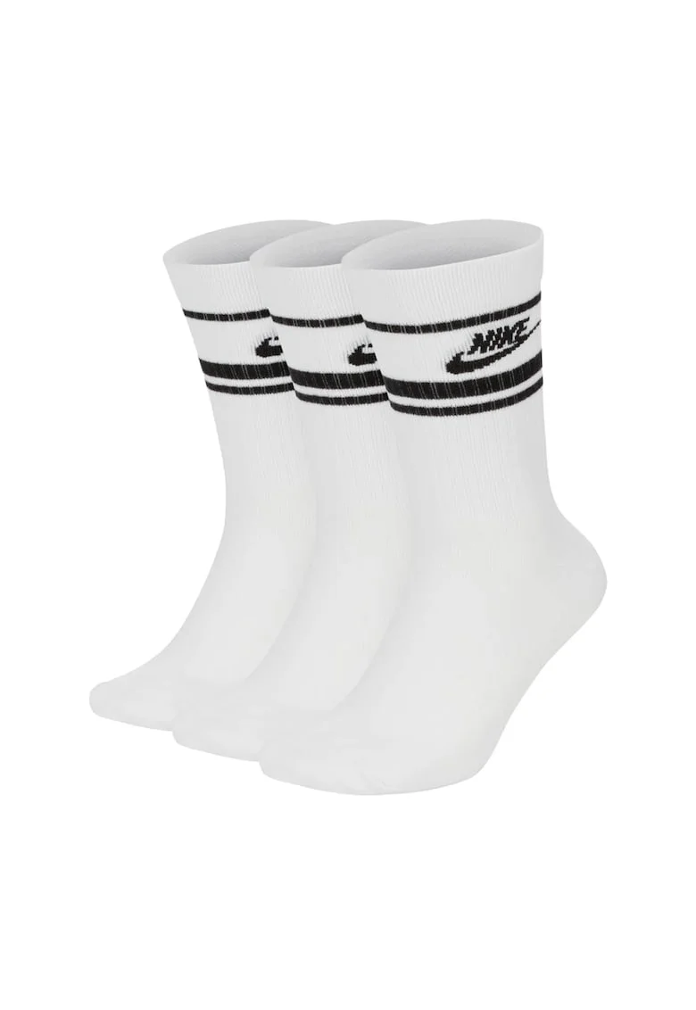 Set de sosete lungi unisex Everyday Essential - 3 perechi, Alb/Negru