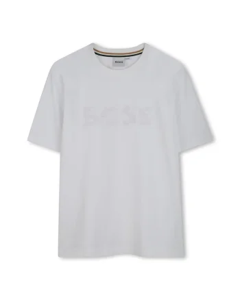 Tricou lejer din bumbac cu model uni, Gri deschis