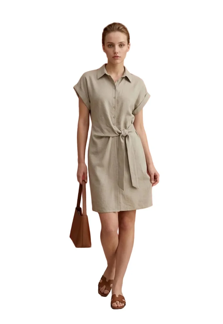Rochie Camasa Mini,  Casual, Piatra Naturala, 100% Bumbac