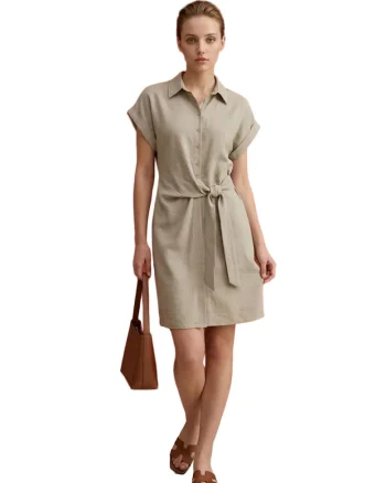 Rochie Camasa Mini,  Casual, Piatra Naturala, 100% Bumbac