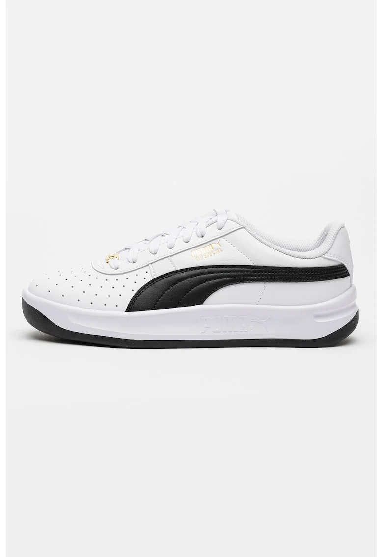 Pantofi sport de piele GV Special, Alb/Auriu/Negru