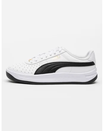 Pantofi sport de piele GV Special, Alb/Auriu/Negru