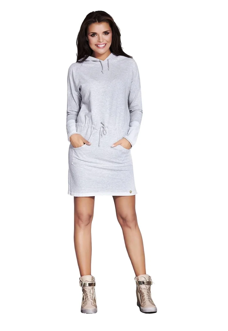 Rochie dama,  Bumbac, Gri, M023