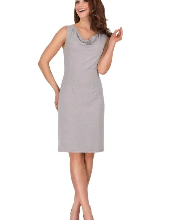 Rochie A090,  Viscoza/Elastan, Gri