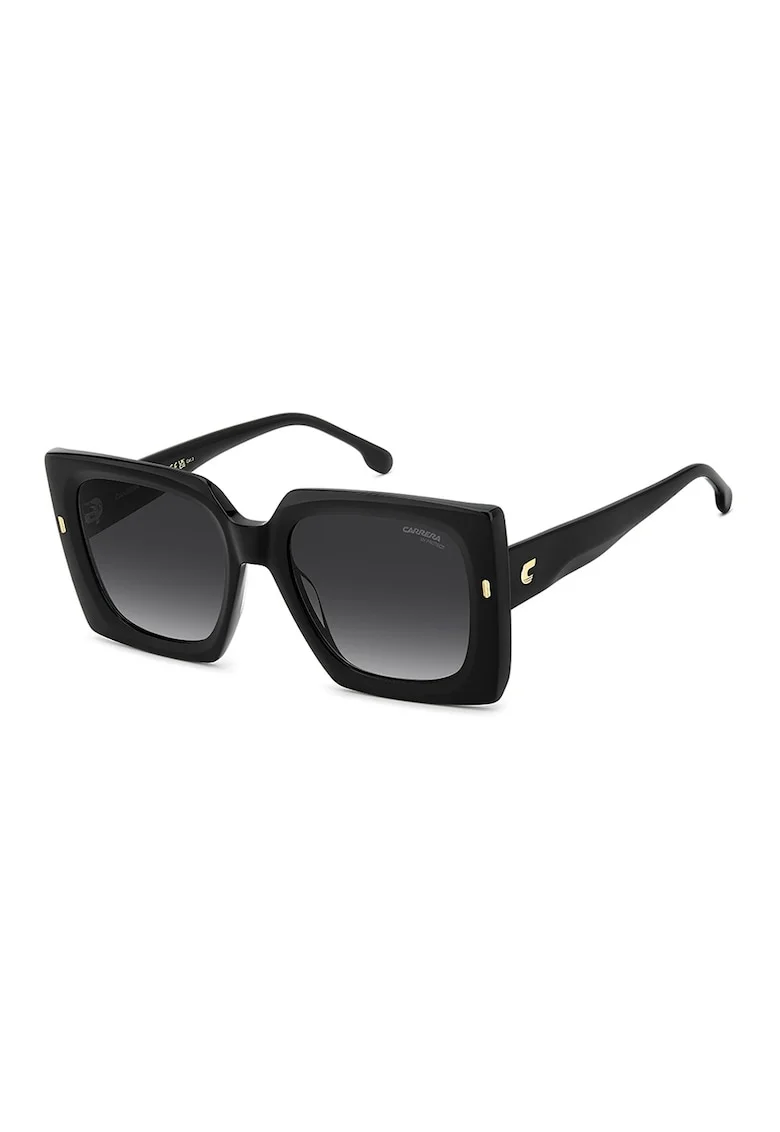 Ochelari de soare patrati cu lentile in degrade, Auriu/Negru