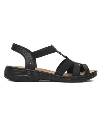 Sandale dama  piele naturala, negru, Negru